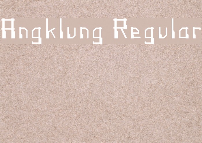 Angklung Regular Example 2