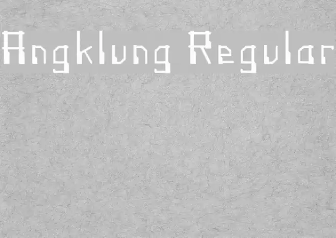 Angklung Regular Font examples