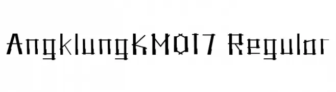 Angklung_KM_017 Regular  Frei Schriftart Herunterladen