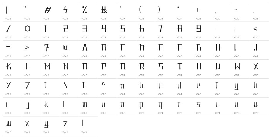 Angklung_KM_017 Regular Character Map