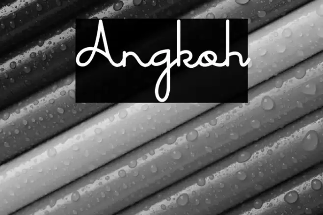 Angkoh Шрифта examples