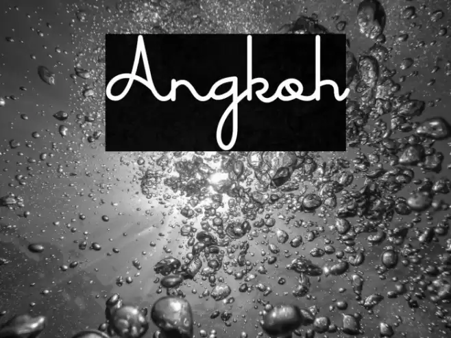 Angkoh Шрифта examples