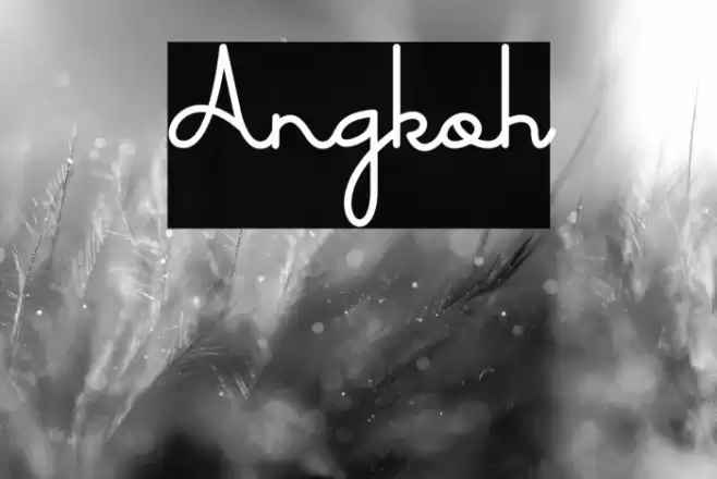 Angkoh Шрифта examples