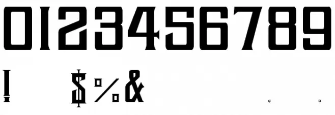 Angle Iron Font OTHER CHARS