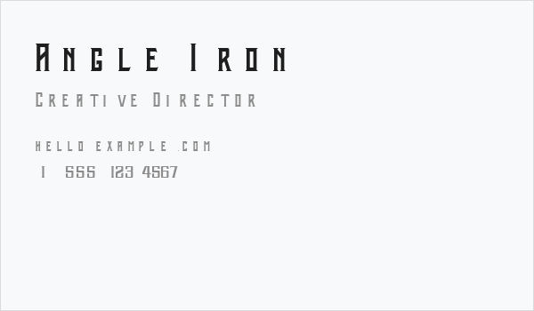Angle Iron Business Card