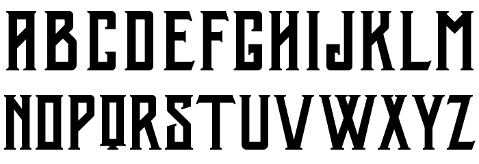 Angle Iron Font LOWERCASE