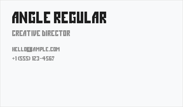 Angle Regular Business Card