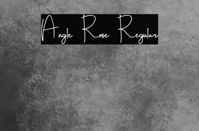 Angle Rose Regular Font examples