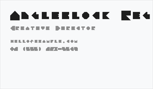 Angleblock Regular Business Card