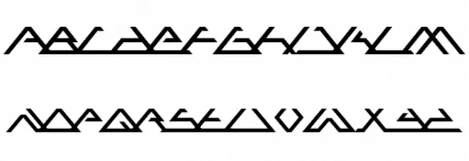 Angled Schriftart Groß