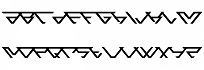 Angled फ़ॉन्ट लोअरकेस