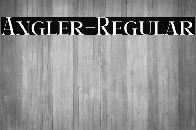 Angler-Regular Font examples