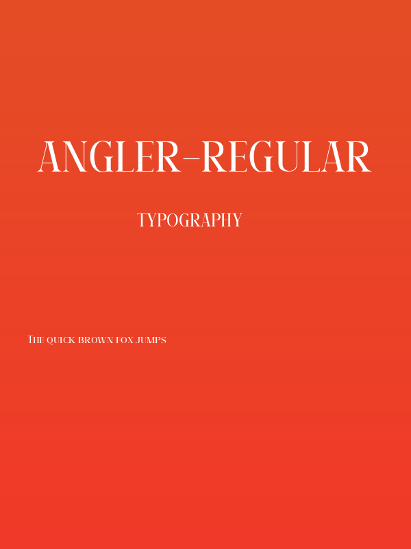 Angler-Regular Poster