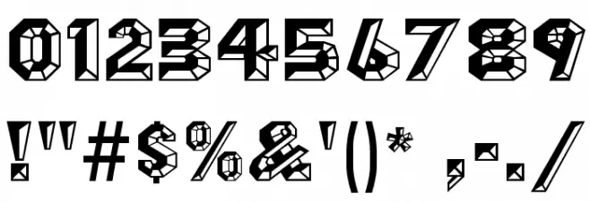 Angles Octagon Font OTHER CHARS