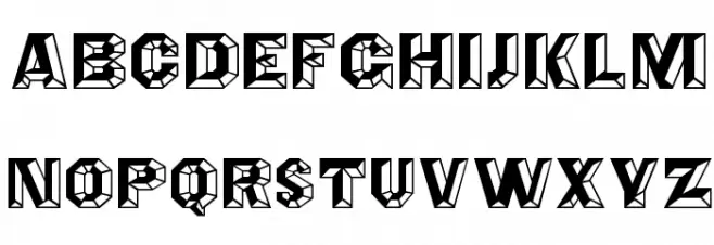 Angles Octagon Font Litere mari