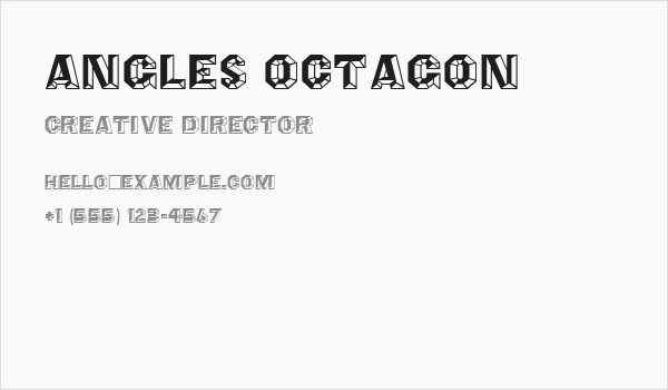Angles Octagon Business Card