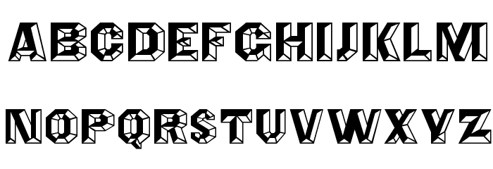 Angles Octagon Font LOWERCASE