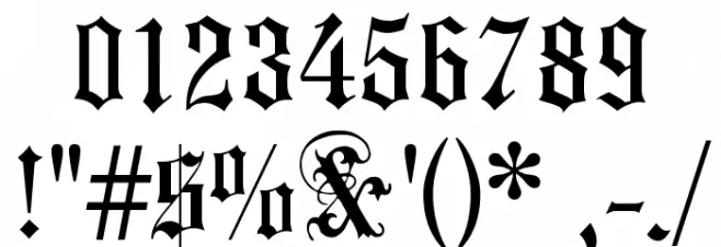 AnglicanText Font OTHER CHARS