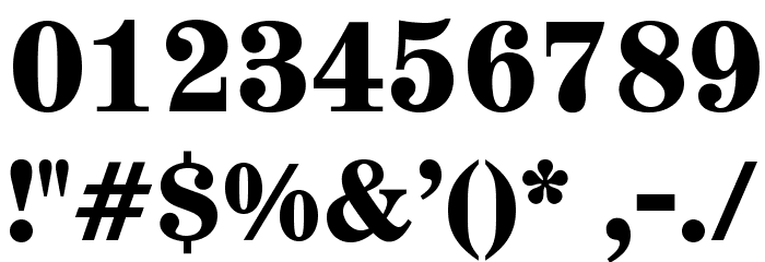 AnglicusOpti-Bold Font OTHER CHARS