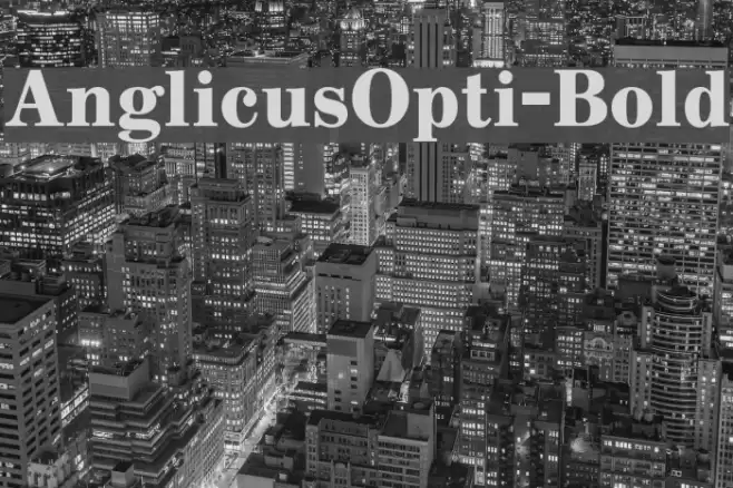 AnglicusOpti-Bold Font examples
