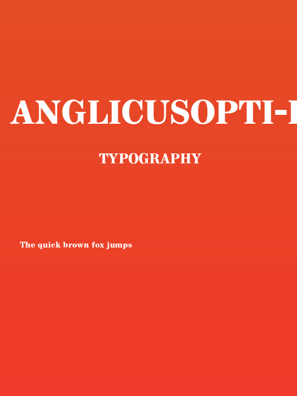 AnglicusOpti-Bold Poster