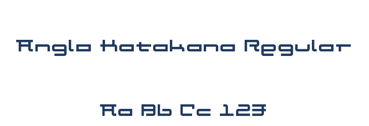 Anglo Katakana Regular Font Preview