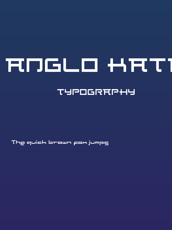 Anglo Katakana Regular Poster