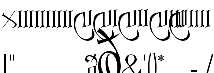 Anglo Sax Plain Font Alte caractere