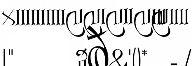 Anglo Sax Plain Font Alte caractere