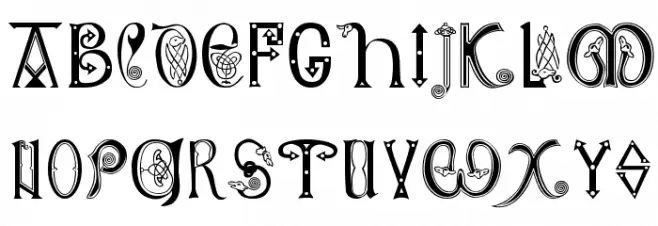Anglo-Saxon, 8th c. Caratteri MAIUSCOLE
