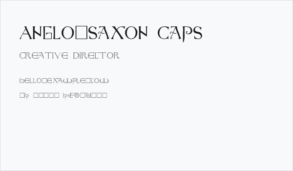 Anglo-Saxon Caps Business Card