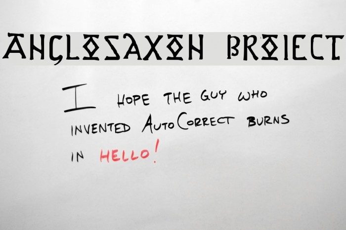 Anglo-Saxon Project Font examples