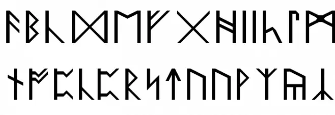 Anglo Saxon Runes Regular Font Litere mari