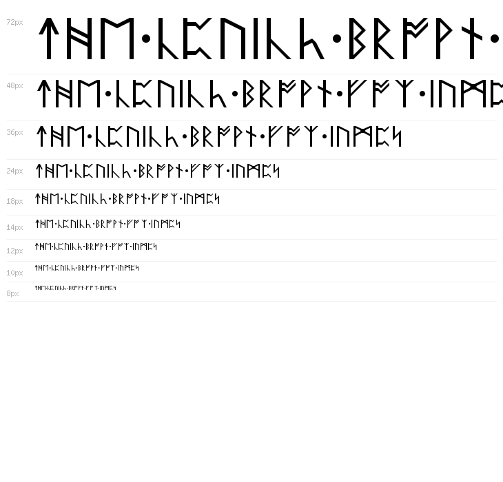 Anglo Saxon Runes Regular Waterfall