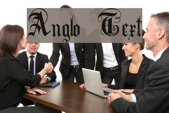 Anglo Text Font examples