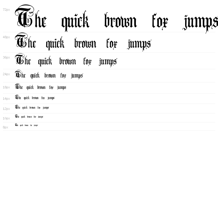 Anglo Text Waterfall