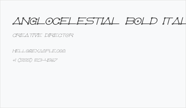 AngloCelestial Bold Italic Business Card