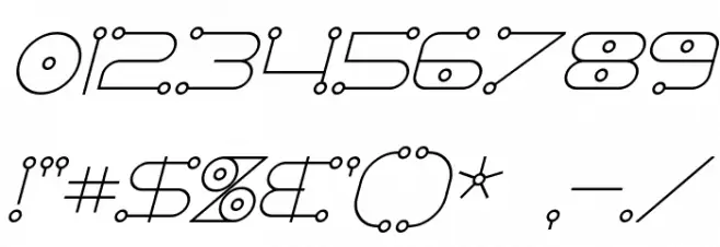 AngloCelestial Italic Font OTHER CHARS