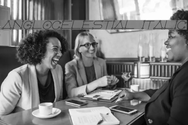 AngloCelestial Italic Font examples