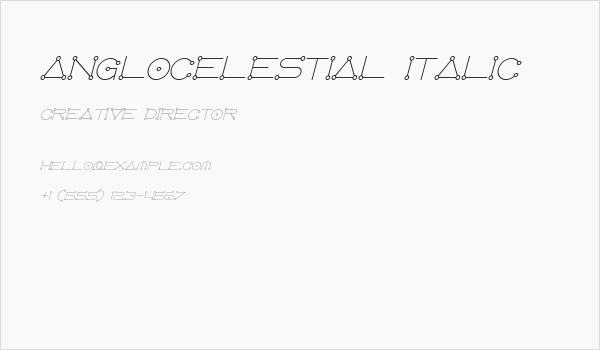 AngloCelestial Italic Business Card