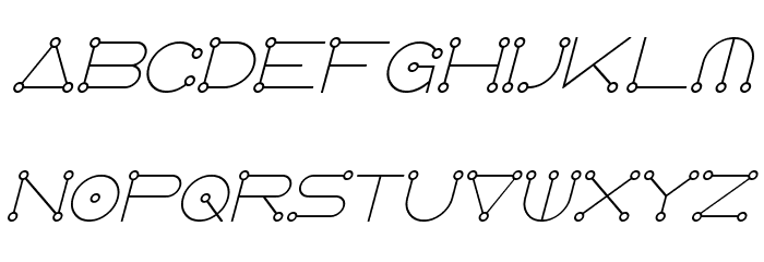 AngloCelestial Italic Font LOWERCASE