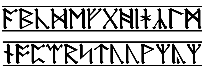 AngloSaxon Runes 1 Font LOWERCASE