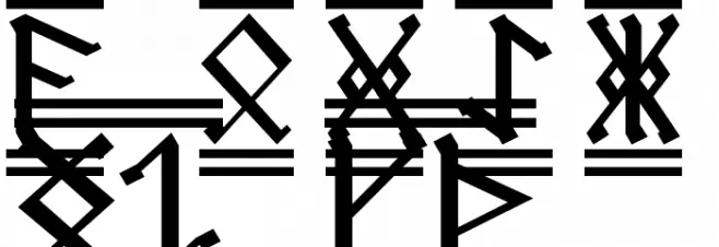 AngloSaxon Runes 2 خط أحرف كبيرة