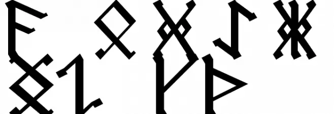 AngloSaxon Runes Шрифта ВЕРХНИЙ