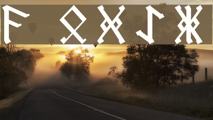 AngloSaxon Runes Font examples