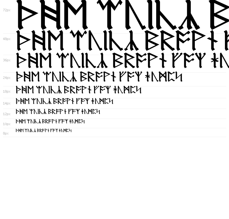 AngloSaxon Runes Waterfall