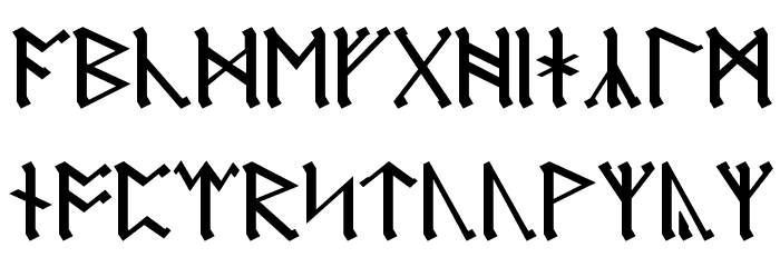 AngloSaxon Runes Font LOWERCASE