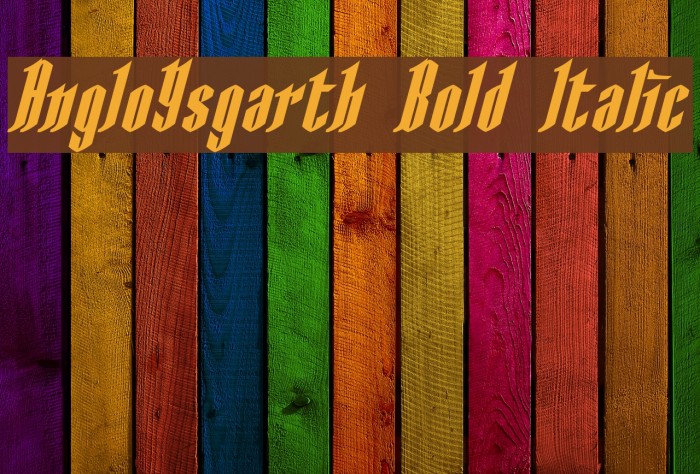 AngloYsgarth Bold Italic Font examples