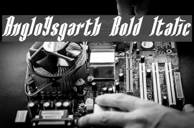 AngloYsgarth Bold Italic Font examples