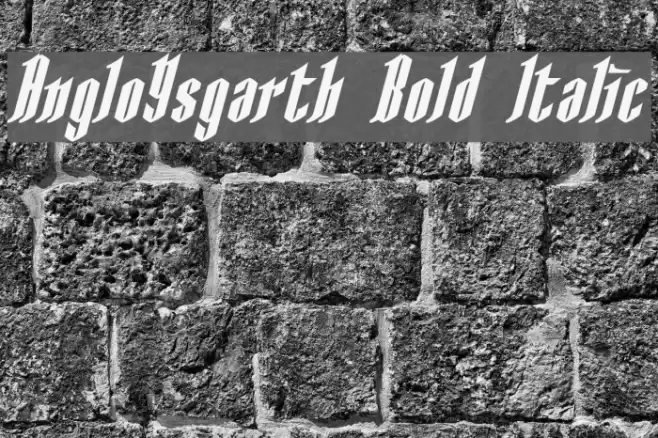 AngloYsgarth Bold Italic Font examples